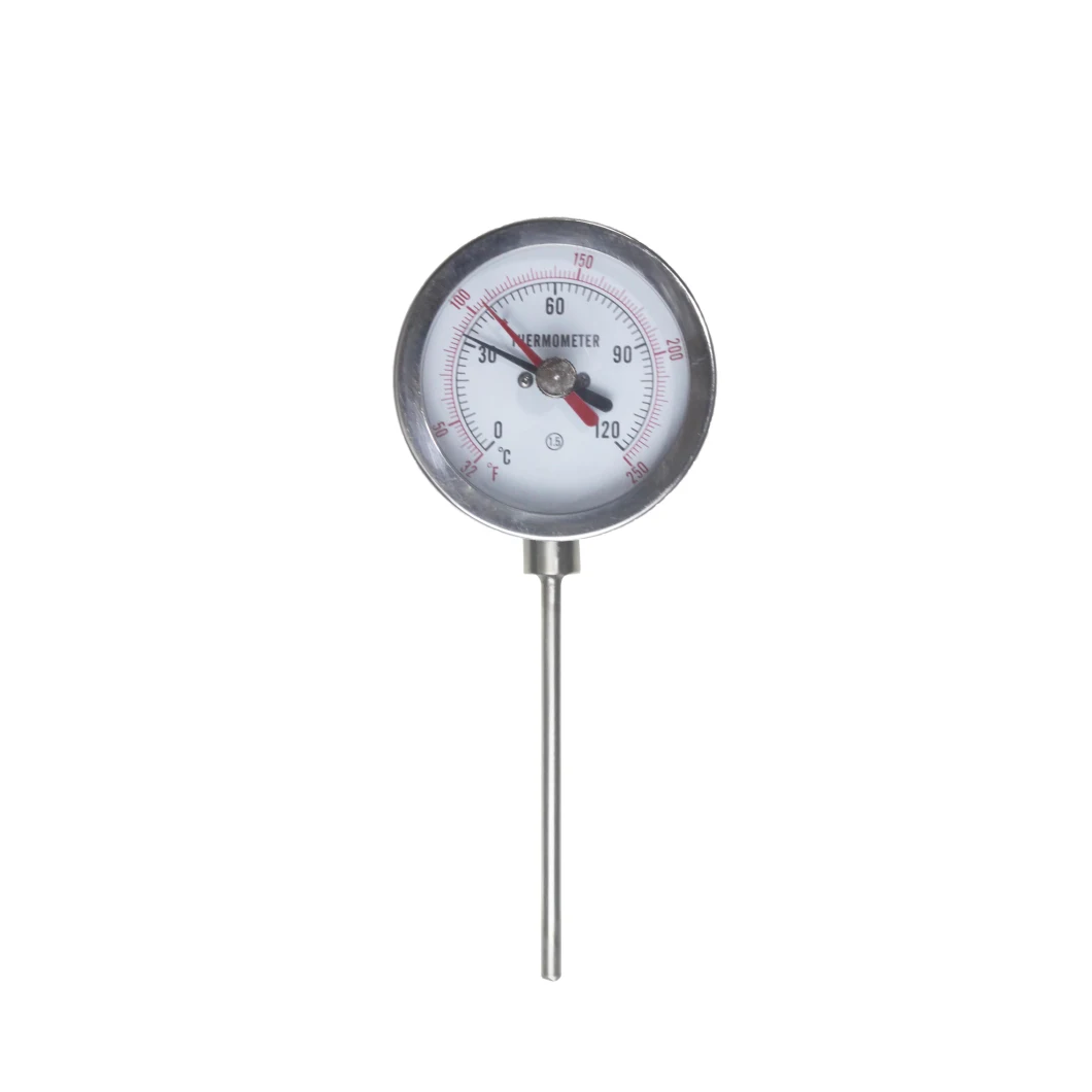 Stainless Steel Bottom Type Thermometer Series Industria Loil Transformer Industrial Bimetallic Thermometer